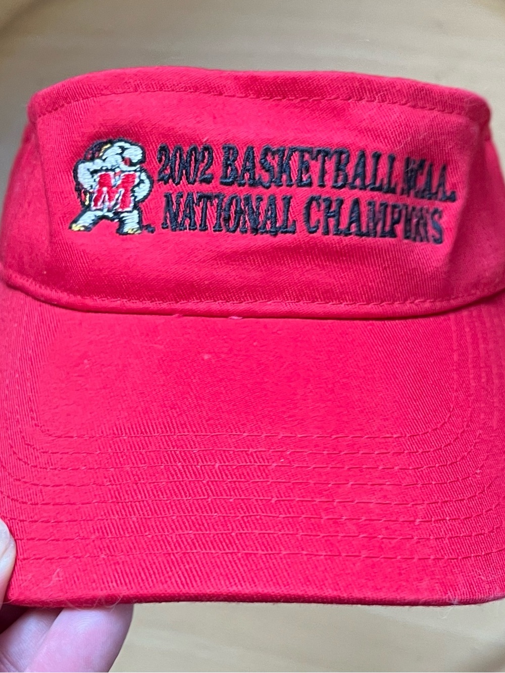 2002 Basketball Hall National Champions Red Visor The Game Maryland Terps NWT